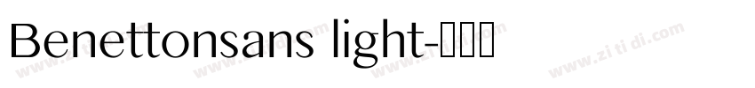 Benettonsans light字体转换